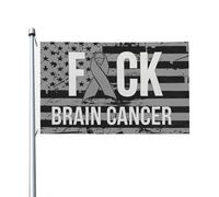 Bannière Ruban gris de sensibilisation au cancer du cerveau Drapeau
