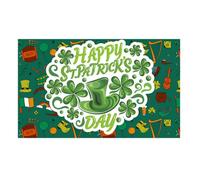 Bannière Saint-patrick en Tissu pour Jardin et Photos | Motif Festif Dédié à Saint-patrick, Vert, Décor Accrocheur, pour Jardins et Prises de Vue