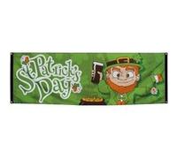 bannière st patrick leprechaun irlande 74x220cm - boland 44903 Vert G