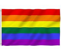 Bannière Sungpunet du drapeau arc-en-ciel, de la paix, drapeau fierté LGBT Lesbiennes, gays, bisexuels et transgenre, pour défilé et décoration intérieure, 0,9 x 1,5 m