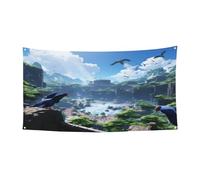 Bannière The Forgotten Kingdom pour décoration extérieure et intérieure, durable et résistante aux UV, parfaite pour un anniversaire, Halloween, et plus encore