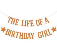 Bannière « The Life of A Birthday Girl », décorations de fête d'anniversaire Showgirl, décorations de fête sur le thème de la Showgirl