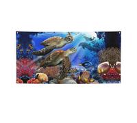 Bannière tortue animal océan, bannière extérieure/intérieure, décoration pour anniversaire, fête, mariage, festival, Halloween