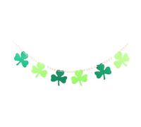 Bannière Trèfle Saint Patrick en Feutre, Corde Coton et Perles Bois