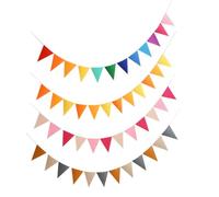 Bannière Triangulaire en Feutrine 4 Sets, Fanion Suspendu Décoratif