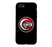 Bannière Turque Vintage avec Drapeau Turc Türkiye Retro Wolf Coque pour iPhone SE (2020) / 7/8