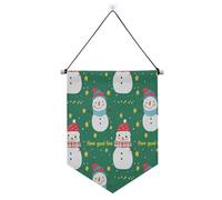 Bannière verte Merry Christmas avec tige télescopique pour décoration extérieure pour porte, murs, fenêtres, jardins, cour suministros para fiesta de a?o nuevo