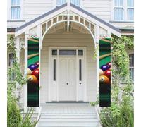 Bannière verticale à suspendre pour porte de billard, porte d'entrée, panneau de porche, bannière de fête pour l'extérieur, vacances, mariage, cour, décoration murale d'intérieur