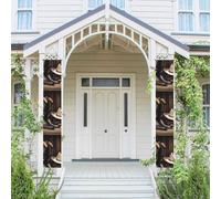 Bannière verticale à suspendre pour porte de cowboy chapeau noir bottes occidentales panneau de porte d'entrée drapeau à suspendre bannière de fête extérieur saisonnier vacances mariage cour décor