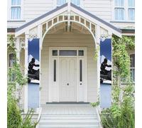 Bannière verticale à suspendre pour porte de motoneige - Panneau de porte d'entrée - Bannière de fête à suspendre - Bannière de fête extérieure saisonnière pour mariage, cour - Décoration murale