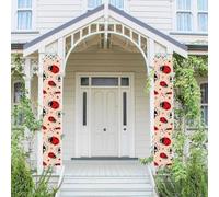 Bannière verticale à suspendre pour porte d'entrée - Bannière de porte d'entrée - Bannière de fête pour extérieur - Vacances saisonnières - Mariage - Décoration de cour - Toile de fond murale