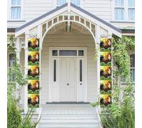 Bannière verticale à suspendre pour porte d'entrée - Beau coq - Panneau de porte d'entrée - Bannière de fête - Bannière de fête pour l'extérieur - Vacances saisonnières - Mariage - Décoration de cour