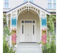 Bannière verticale à suspendre pour porte d'entrée Candy Beautiful Land - Drapeau à suspendre - Bannière de fête extérieure saisonnière pour mariage, cour - Décoration murale d'intérieur