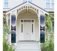Bannière verticale à suspendre pour porte d'entrée des îles de Norvège - Drapeau à suspendre - Bannière de fête pour extérieur, vacances, mariage, cour, décoration murale d'intérieur
