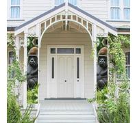 Bannière verticale à suspendre pour porte d'entrée Gorilla in the Grass - Bannière de fête pour extérieur, vacances, mariage, cour, décoration murale d'intérieur