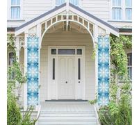 Bannière verticale de porche à suspendre - Bannière d'hiver - Flocon de neige - Panneau de porte d'entrée - Bannière de fête à suspendre - Bannière de fête extérieure saisonnière pour mariage, cour