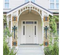 Bannière verticale de porche à suspendre peinte à la main - Libellule bleue - Panneau de porte d'entrée - Bannière de fête pour extérieur - Vacances saisonnières - Mariage - Décoration de cour - Toile