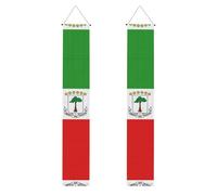 Bannière verticale pour porche - Drapeau de la Guinée équatoriale imprimé drapeaux à suspendre pour fête d'entrée panneau de porte, pour décoration d'intérieur/extérieur