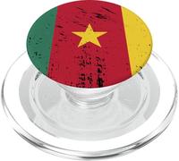 Bannière Vintage Fan Drapeau Cameroun Art Rétro PopSockets PopGrip pour MagSafe