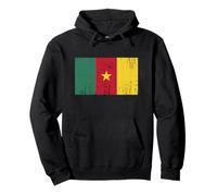 Bannière Vintage Fan Drapeau Cameroun Art Rétro Sweat à Capuche