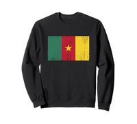 Bannière Vintage Fan Drapeau Cameroun Art Rétro Sweatshirt