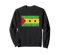 Bannière Vintage Fan Drapeau São Tomé et Principe Rétro Sweatshirt
