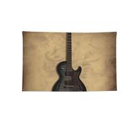 Bannière vintage imprimée guitare musicale, drapeaux décoratifs pour intérieur et extérieur, grande bannière pour dortoir, bar, fête en plein air, drapeaux toutes saisons, 0,6 x 0,9 m