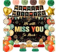 Bannière « We Will Miss You » - Décoration de fête - Noir vintage