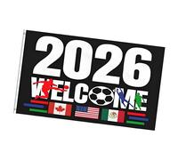 Bannières à suspendre Amériques, Canada, Mexique 2026 Coupe du Monde 2026 Décoration intérieure ou extérieure Amérique Mexique Canada Bannières de drapeau d'amitié