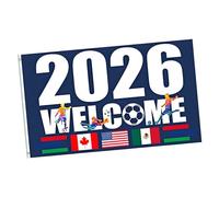 Bannières à suspendre Amériques, Canada, Mexique 2026 Coupe du Monde 2026 Décoration intérieure ou extérieure Amérique Mexique Canada Bannières de drapeau d'amitié
