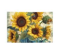 Bannières de bienvenue - Drapeau de fête - Toile de fond - Impression tournesol - Accessoires photo - Bannière pour clôture, anniversaire, jardin, fête - Décoration murale - 180 x 120 cm