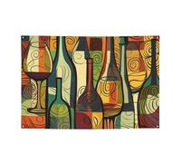 Bannières de bienvenue pour photographie - Bannière de fond pour bouteille de vin - Accessoires photo pour clôture, anniversaire, jardin, fête, faveurs, décoration murale, drapeau 180 x 119 cm