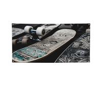 Bannières de bienvenue pour photographie, fond de planche à roulettes, accessoires photo, bannière pour clôture, anniversaire, jardin, fête, faveurs, décoration murale, drapeau 180 x 89 cm