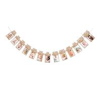 Bannières de cadre photo de 12 mois, décoration « Happy Birthday » pour premier garçon et fille, guirlande en papier pour bébé, 1ère année, cadeaux personnalisés pour bébé