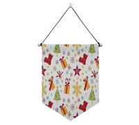 Bannières de chaussettes surprise Merry Christmas Box Stars à suspendre avec tige télescopique, bannière de cour, décoration de fête pour festival et jour spécial suministros para fiesta de a?o nuevo