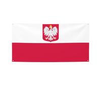 Bannières de fête avec drapeau de la Pologne - Drapeaux d'extérieur et décorations de festival pour anniversaire, Halloween, Noël et décoration de fête