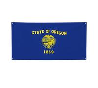 Bannières de fête avec drapeau de l'État de l'Oregon - Drapeaux d'extérieur et décorations de festival pour anniversaire, Halloween, Noël et décoration de fête