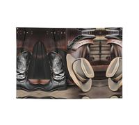 Bannières de fête imprimées avec chapeau noir de cowboy - Créez de superbes accents décoratifs pour les anniversaires, les vacances et les espaces de la maison