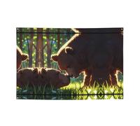 Bannières de fête imprimées Big Brown Bear - Créez de superbes accents décoratifs pour les anniversaires, les vacances et les espaces de la maison