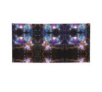 Bannières de fête personnalisées pour adultes, motif galaxie, univers galaxie, fête d'anniversaire, mariage, fête