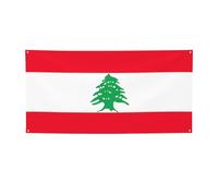Bannières de fête pour adultes avec drapeau du Liban personnalisables pour fêtes d'anniversaire, mariage, fête