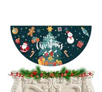 Bannières de Noël pour l'extérieur, demi-éventail, décoration plate - Drapeau de porte, pour fête, photo, salle de heminée, cour, jardin, intérieur et extérieur, remise de diplôme