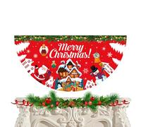 Bannières de Noël pour l'intérieur, demi-éventail, décoration de festival, drapeau de porte pour atmosphère de Noël | pour fête, photo, salle de heminée, cour, jardin, intérieur et extérieur
