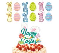 Bannières de Pâques pour l'intérieur | Guirlande de fanions de bienvenue, bannière colorée Happy Easter | pour la maison, la ferme, le manteau de cheminée, le mur, la fenêtre, le plateau à étages, le
