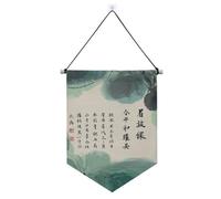 Bannières de poésie et peinture de la culture chinoise à suspendre avec des bannières télescopiques pour décoration de fête en plein air pour bureau, école, salle de classe, dortoir, maison