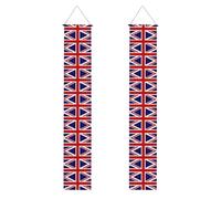 Bannières de porche à motif drapeau du Royaume-Uni, bannières décoratives à suspendre, décorations intérieures et extérieures pour porte d'entrée/mur
