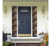 Bannières de porche à suspendre, bannière de porche « Welcome Summer » - Panneau de porche « Happy Birthday » - Bannière de fête de cowboy - Chapeau noir - Bottes occidentales - Panneaux de porte