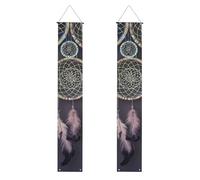 Bannières de porche à suspendre pour attrape-rêves - Panneau de porte d'été - Bannière de fête - Fond photo pour bienvenue - Décoration intérieure et extérieure
