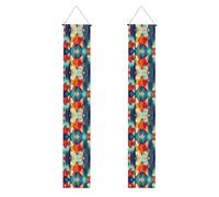 Bannières de porche colorées imprimées petits renards, bannières décoratives à suspendre, adaptées pour les fêtes, décoration d'intérieur et d'extérieur multi-scènes