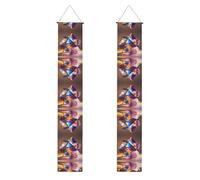 Bannières de porche holographiques à motif origami, bannières décoratives à suspendre, décorations murales intérieures et extérieures